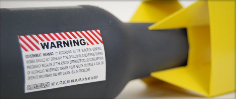 Black Market Goods Warning Label / Beer Packaging